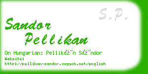 sandor pellikan business card